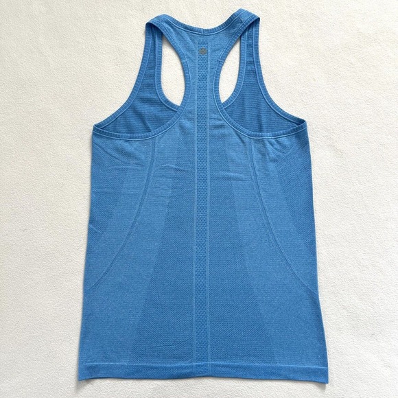Lululemon Women Solid Blue Swiftly Tech Racerback Tank Seamless Workout Top 8 - Picture 6 of 6